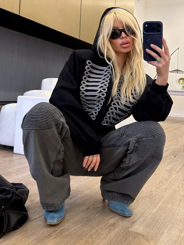 Cropped Hooded Zip Jacket