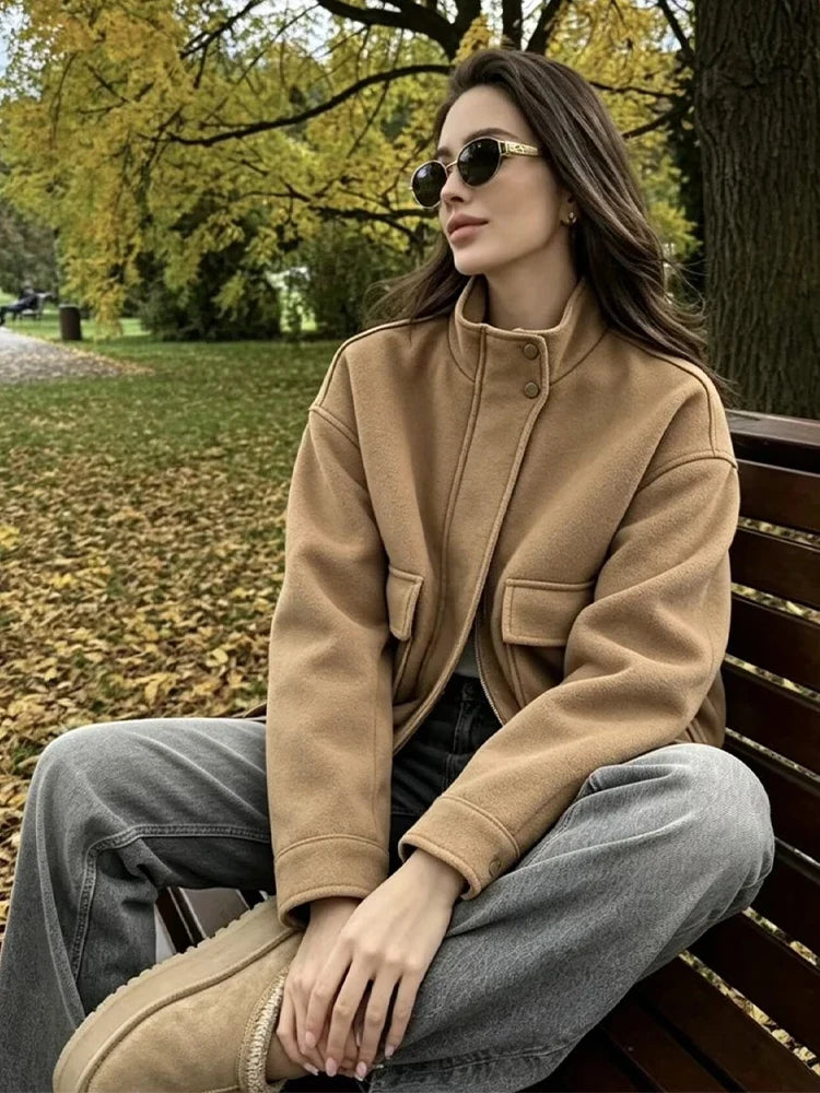 Stand Collar Utility Jacket