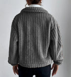 Textured Plush Lapel Jacket