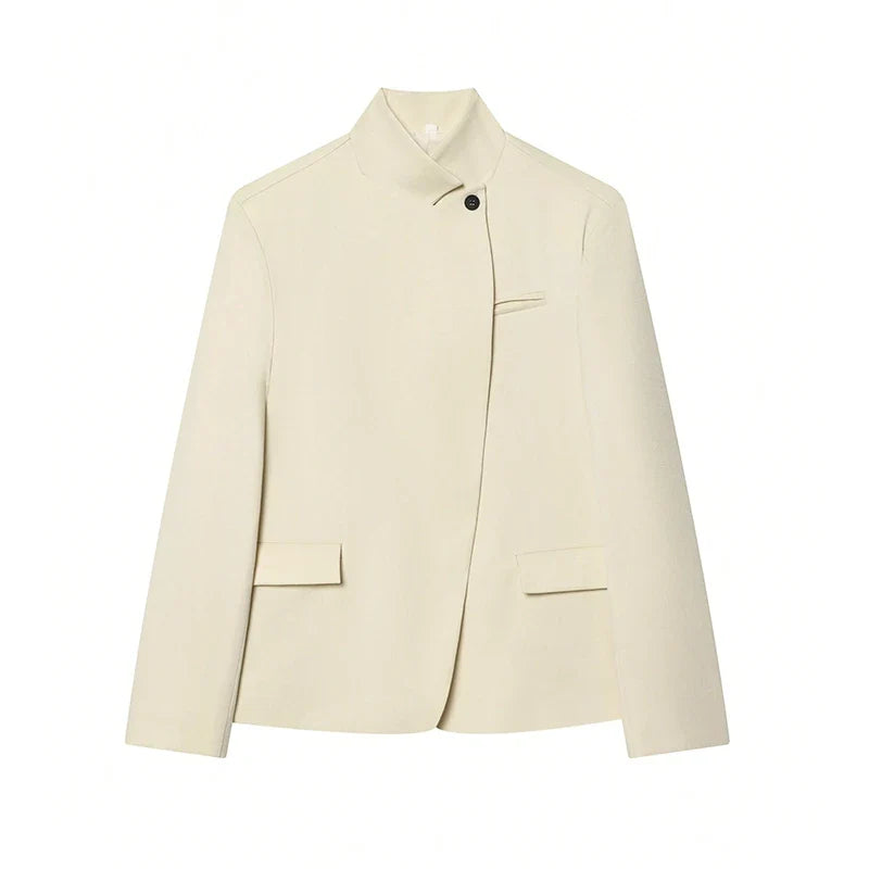 Stand Collar Relaxed Fit Blazer