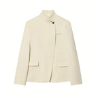 Stand Collar Relaxed Fit Blazer