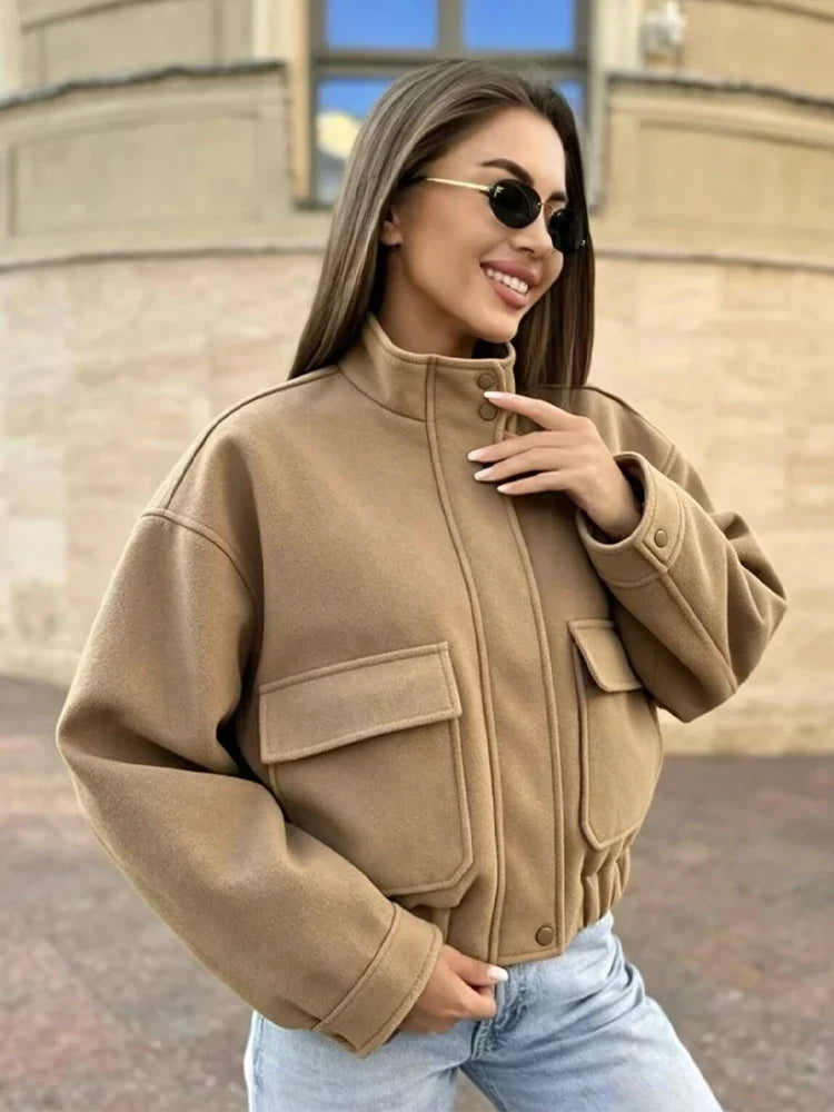 Stand Collar Utility Jacket