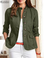 Stand Collar Utility Jacket