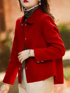 Relaxed Button Front Short Coat