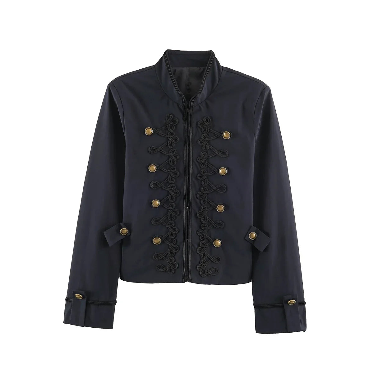 Military Braid Zip Jacket