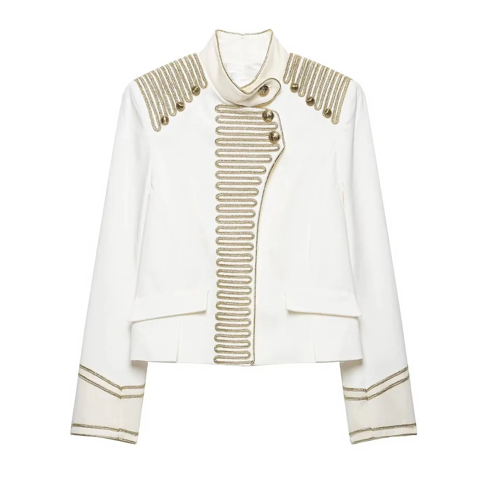 Gold Braid Trim Military Jacket