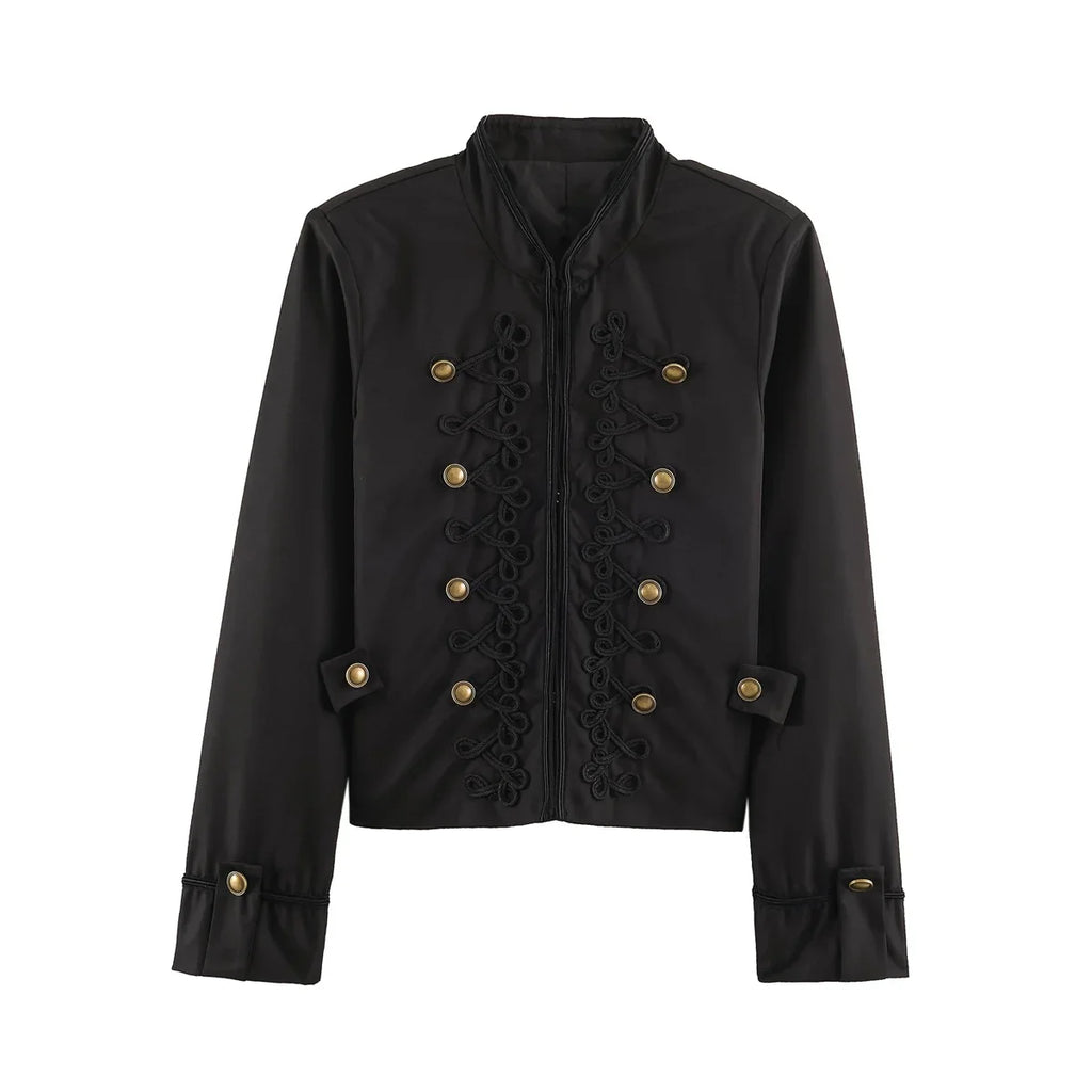Military Braid Zip Jacket