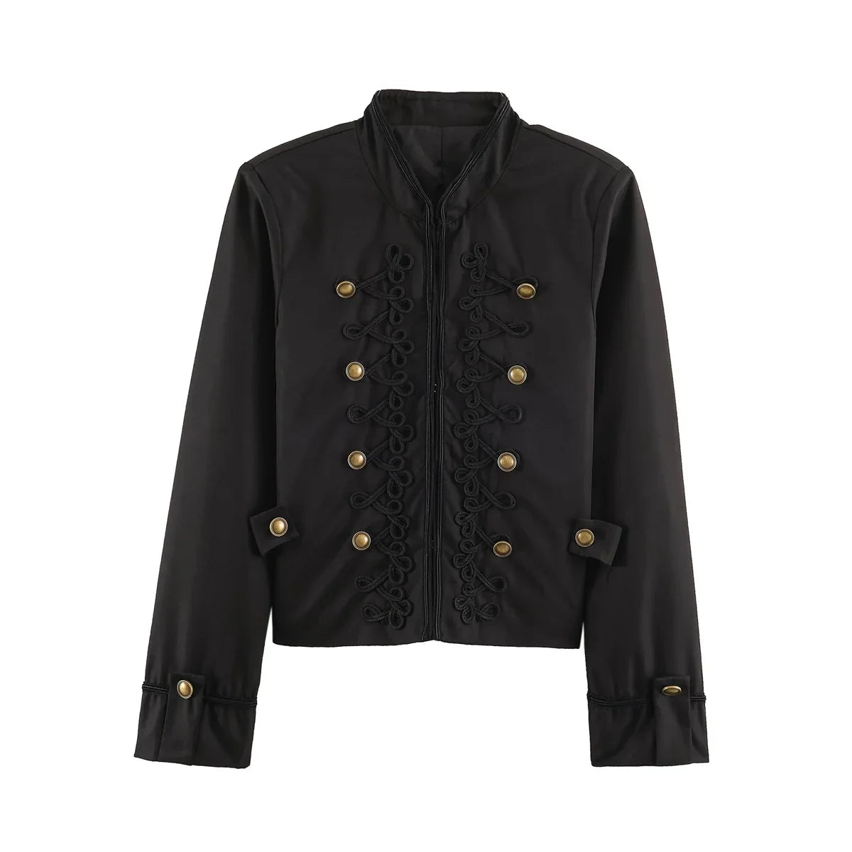 Military Braid Zip Jacket
