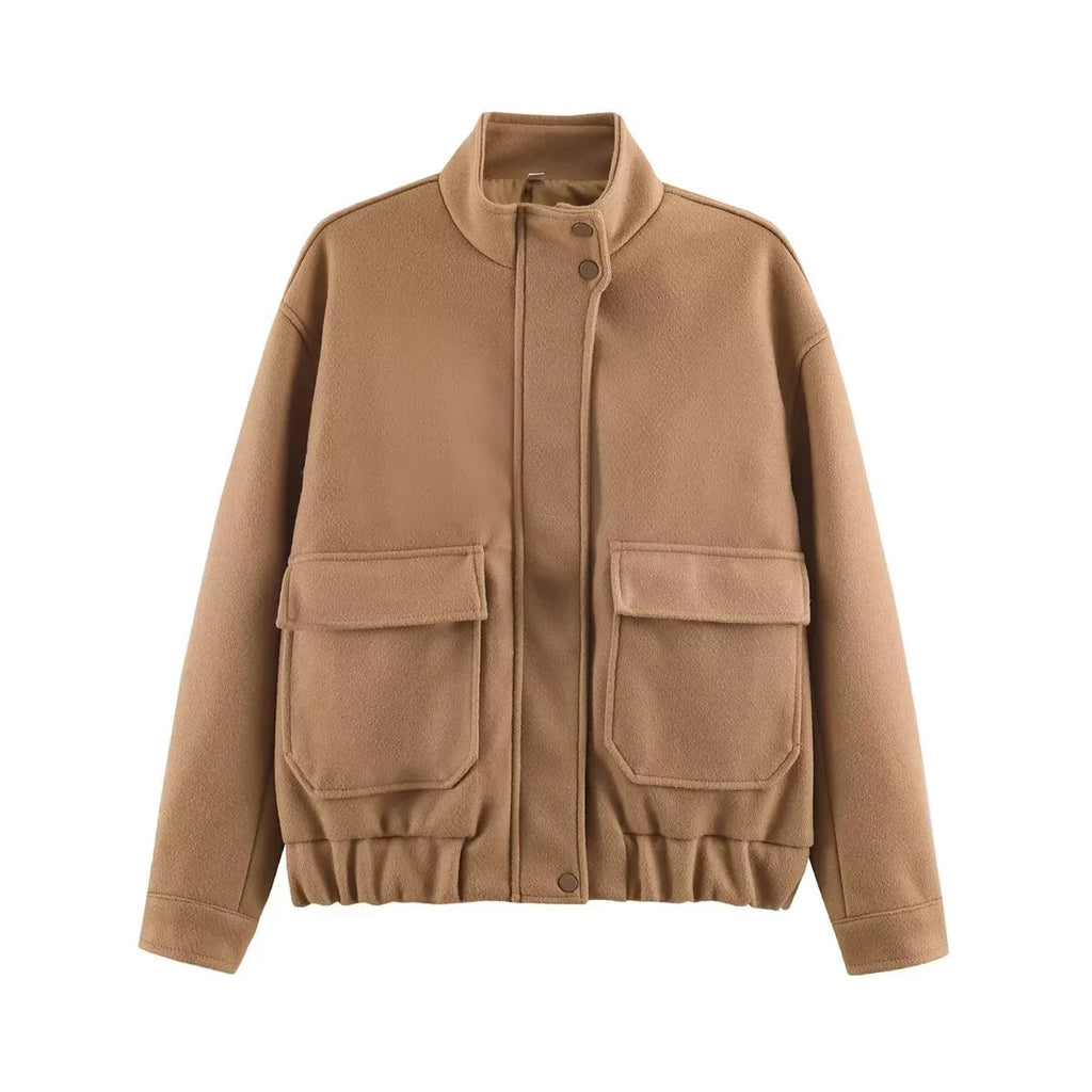 Stand Collar Utility Jacket