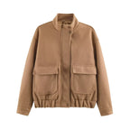 Stand Collar Utility Jacket