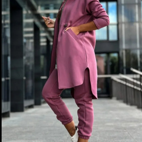 Hooded Longline Jogger Set