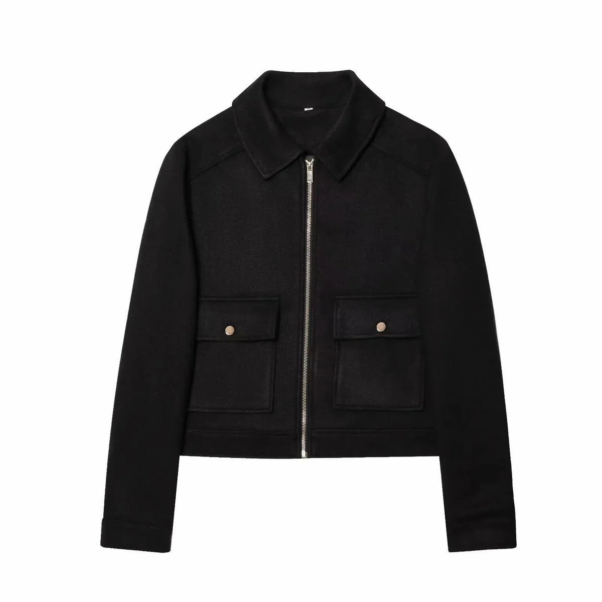 Cropped Utility Zip Jacket