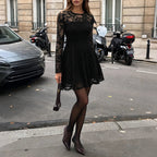 Floral Lace A-Line Mini Dress