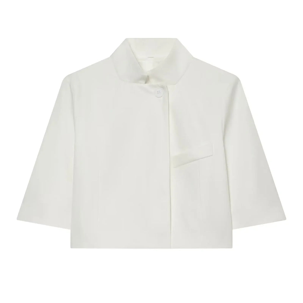 Cropped Stand Collar Jacket