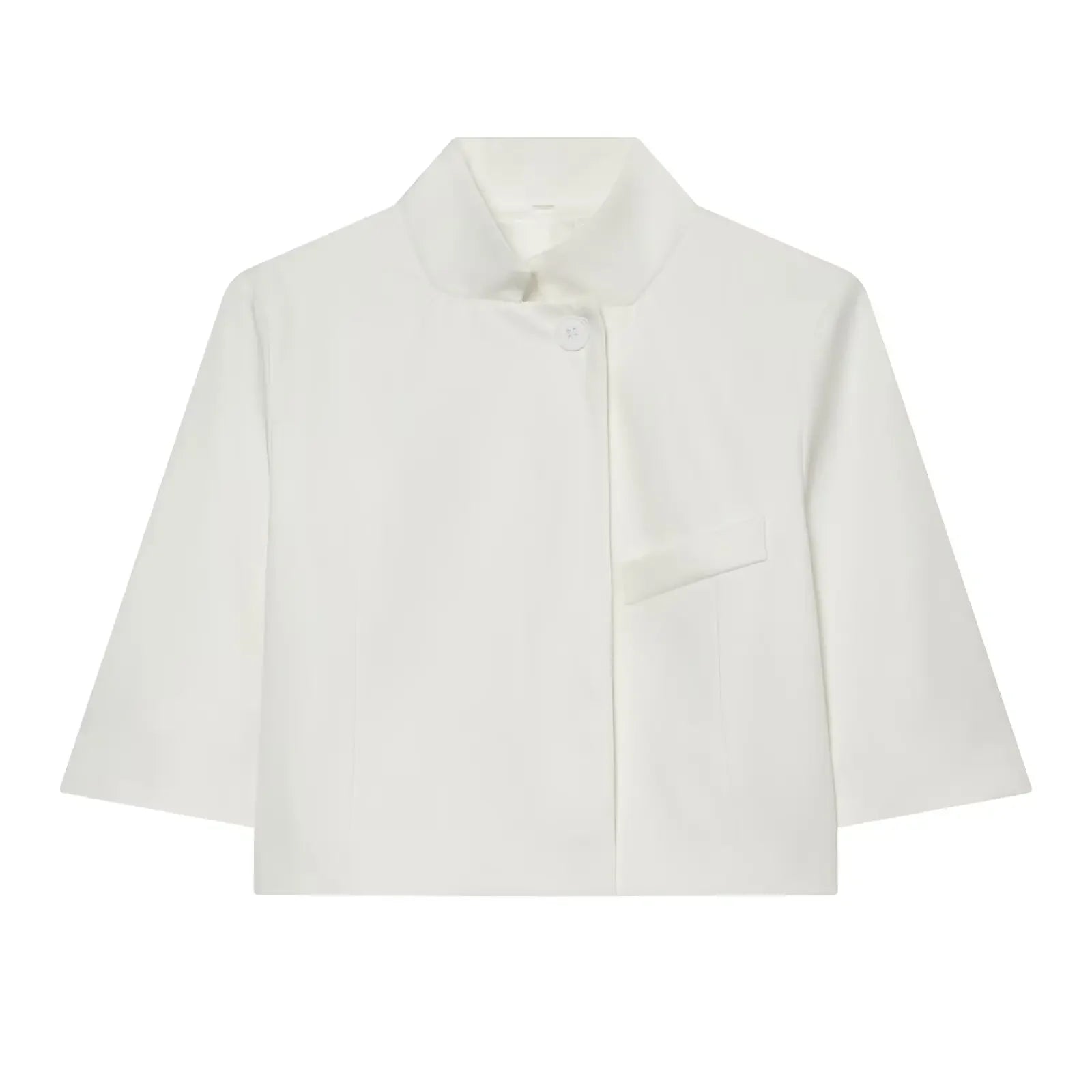 Cropped Stand Collar Jacket