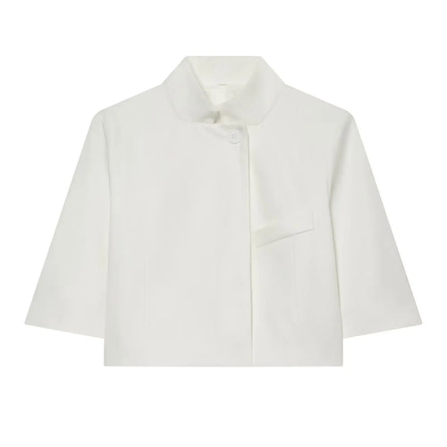 Cropped Stand Collar Jacket