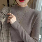 Ribbed Mock Neck Pullover