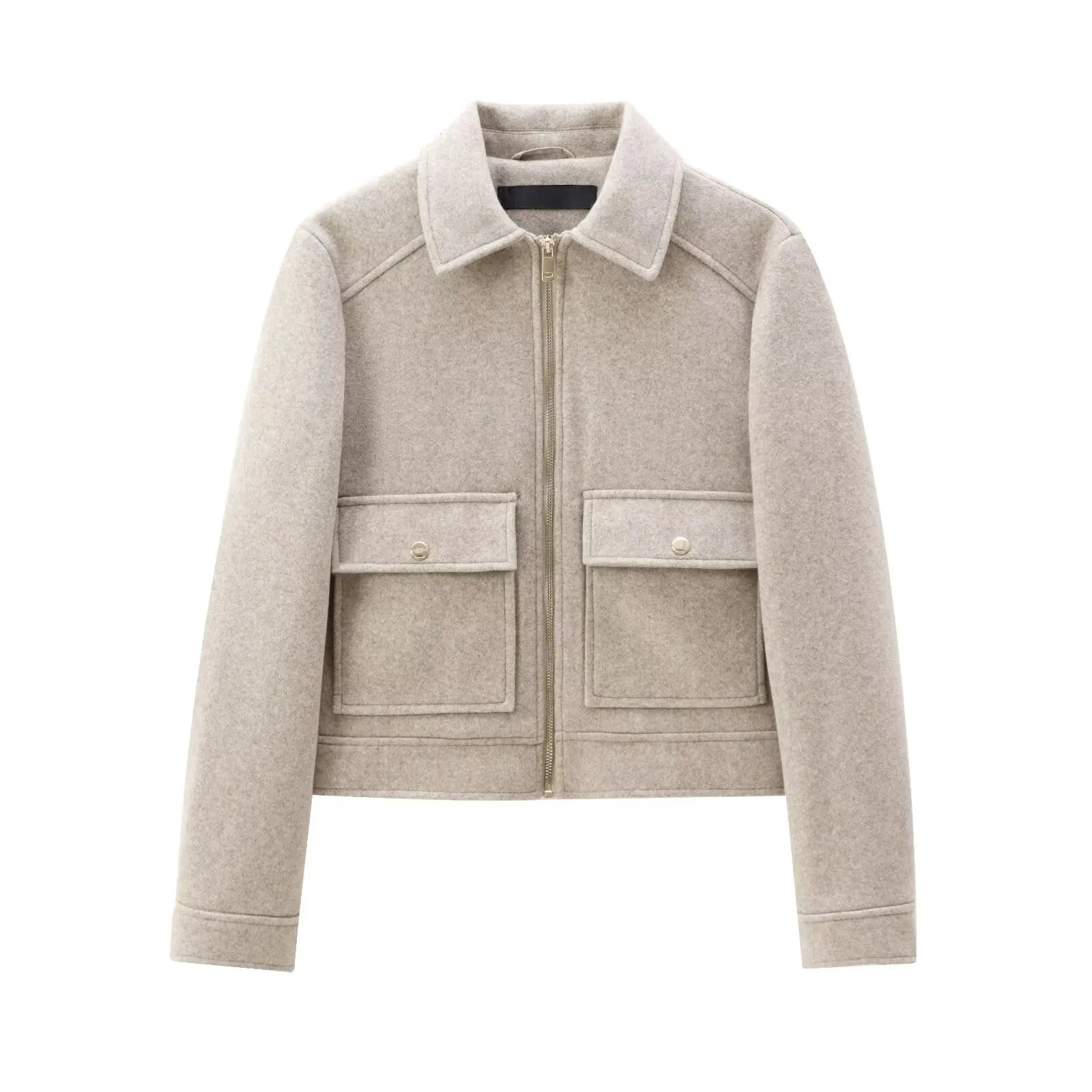 Cropped Utility Zip Jacket