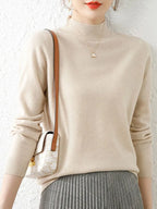 Mock Neck Knit Pullover Sweater