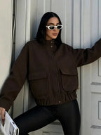 Stand Collar Utility Jacket
