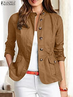Stand Collar Utility Jacket
