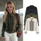 Military Braid Zip Jacket