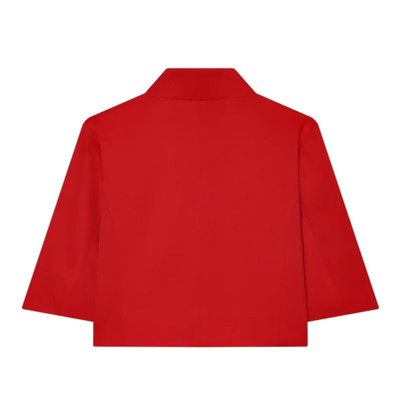 Cropped Stand Collar Jacket
