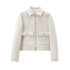 Cropped Utility Zip Jacket