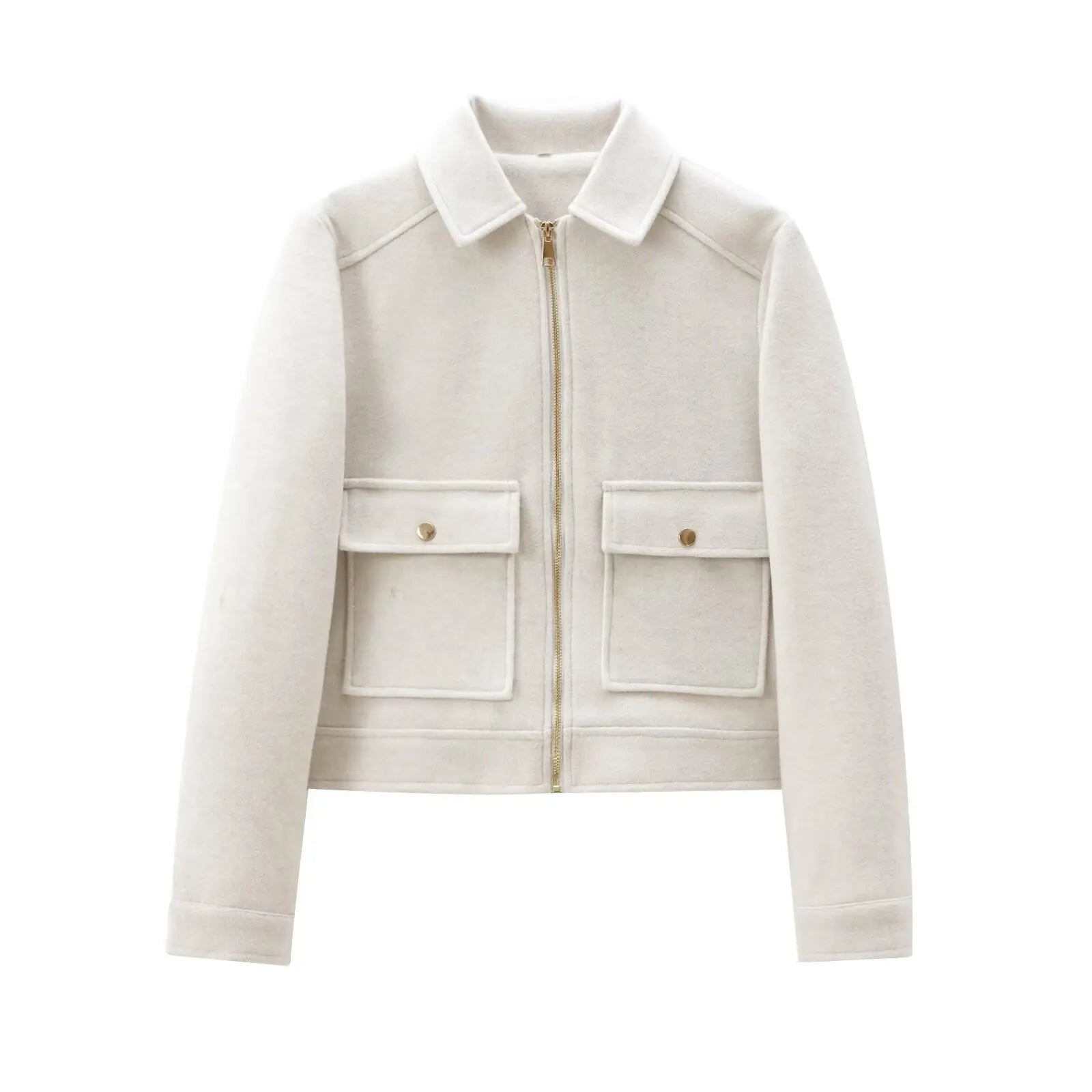 Cropped Utility Zip Jacket