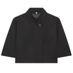 Cropped Stand Collar Jacket