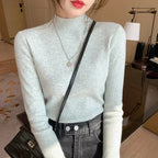 Ribbed Mock Neck Pullover