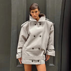 Belted Double-Breasted Trench Jacket