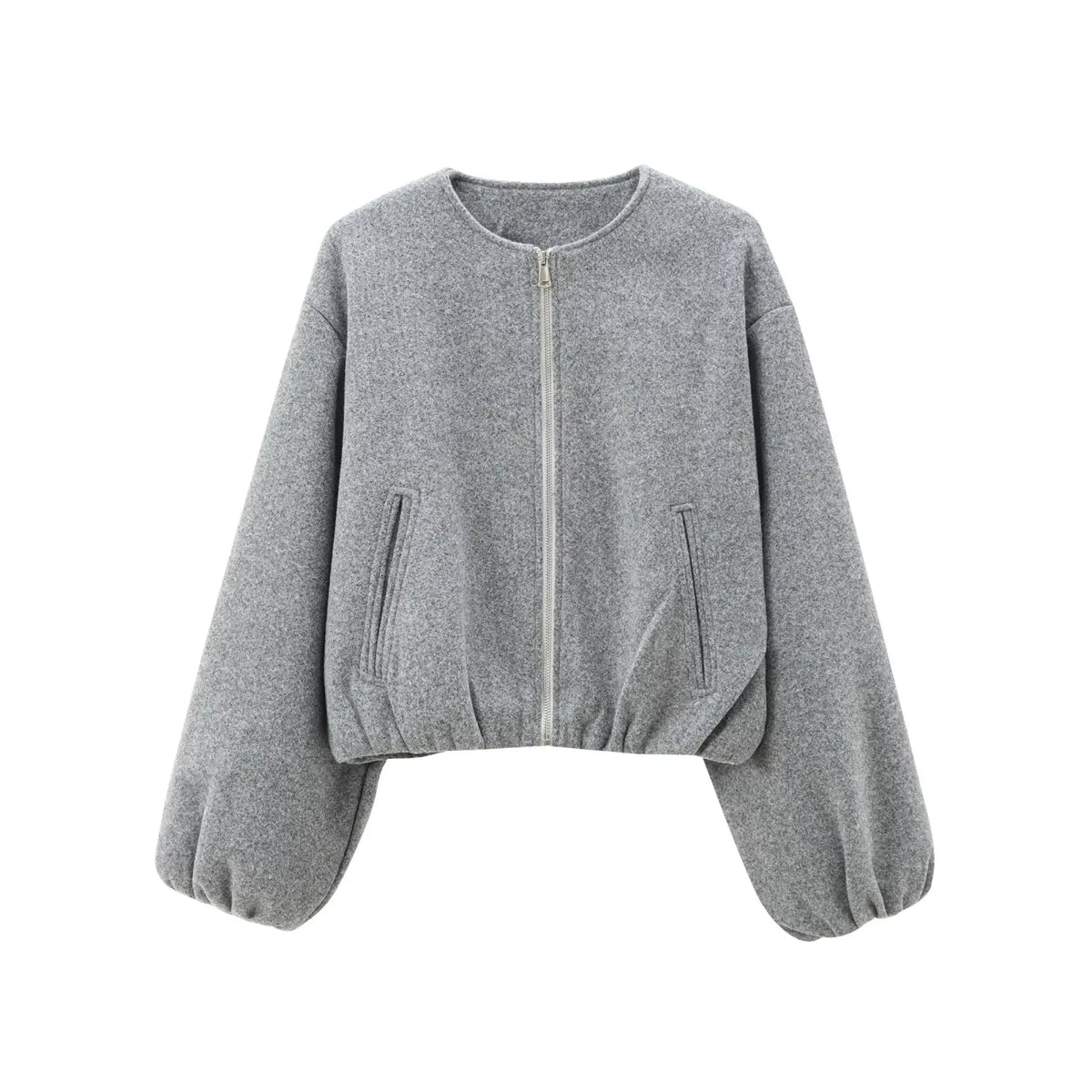 Women's Cropped Fleece Bomber Jacket