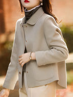 Relaxed Button Front Short Coat