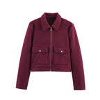 Cropped Utility Zip Jacket