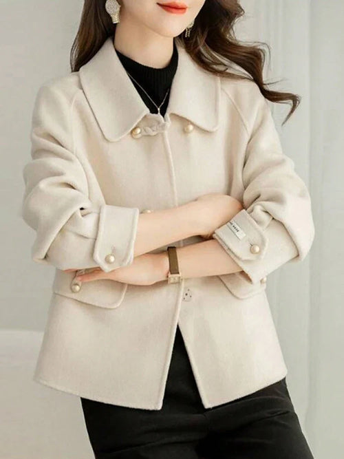 Gold-Button Frog Closure Short Coat