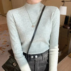 Ribbed Mock Neck Pullover