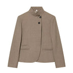 Stand Collar Tailored Blazer
