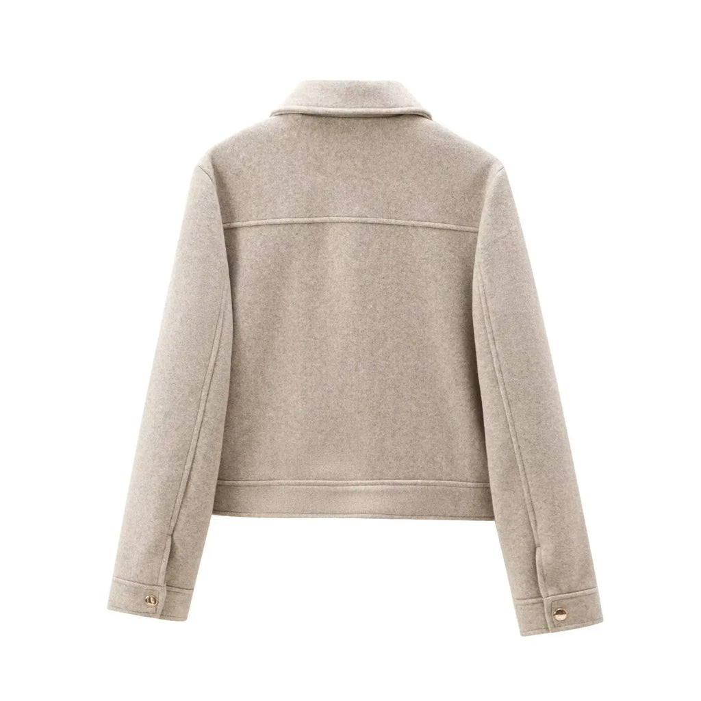 Cropped Utility Zip Jacket