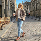 Double-Breasted Cropped Jacket