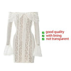 Off-The-Shoulder Lace Mini Dress