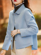 Relaxed Button Front Short Coat