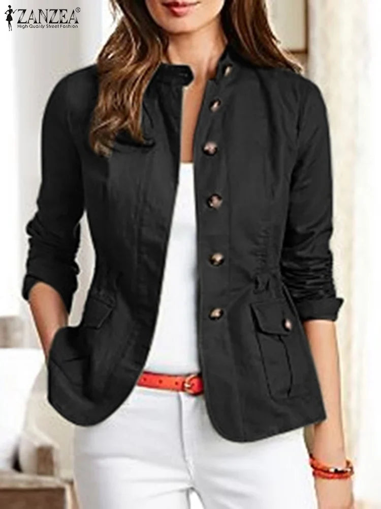Stand Collar Utility Jacket