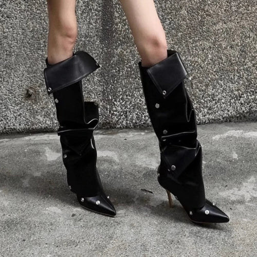 Slouchy Pointed Toe Boots