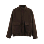 Stand Collar Utility Jacket