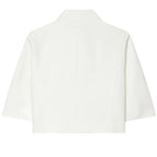 Asymmetric Cropped Stand Collar Blazer