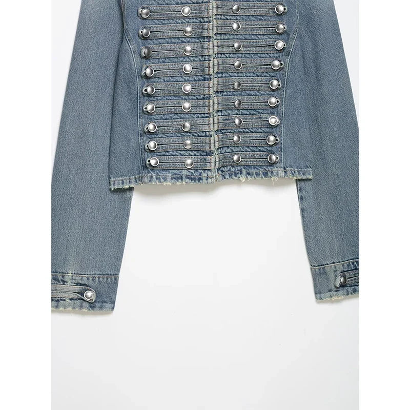 Frayed Hem Denim Jacket
