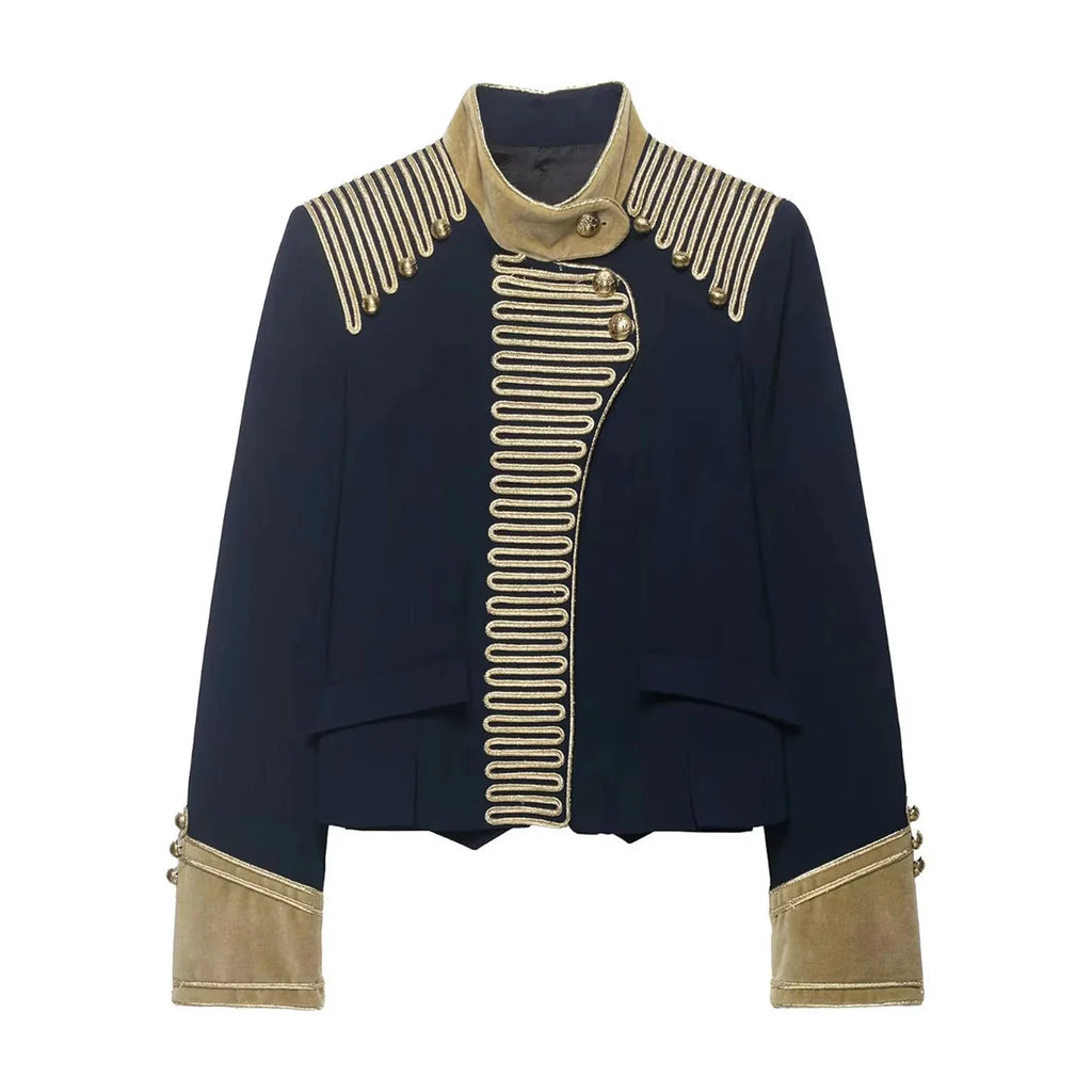 Gold Braid Trim Military Jacket