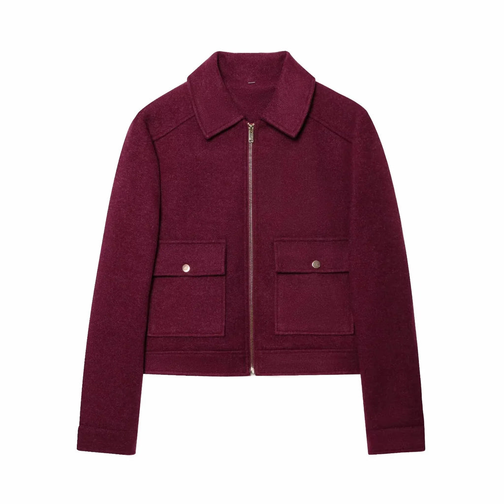 Cropped Utility Zip Jacket