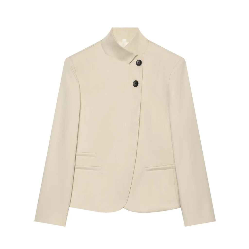 Stand Collar Tailored Blazer